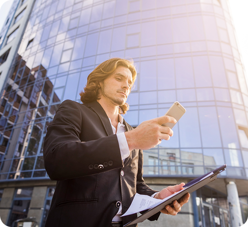 Business professional working